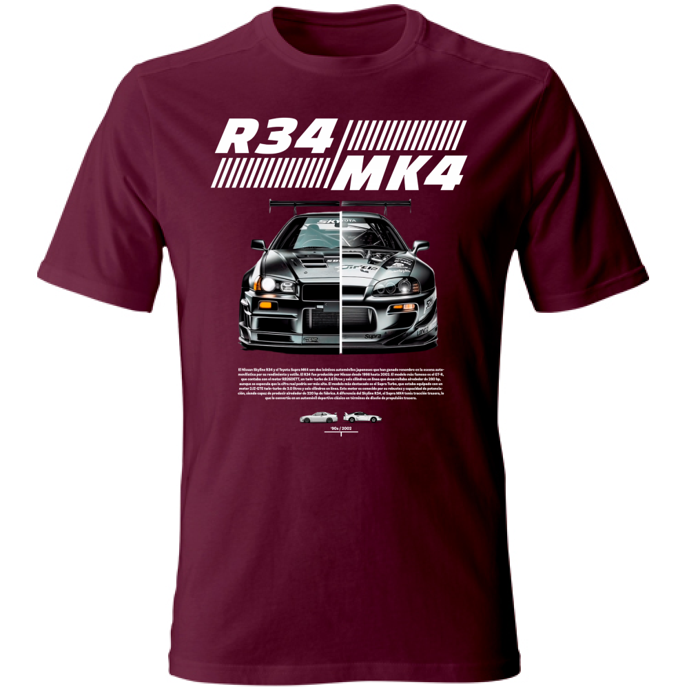 T-Shirt Unisex r34-mk4 Supra white