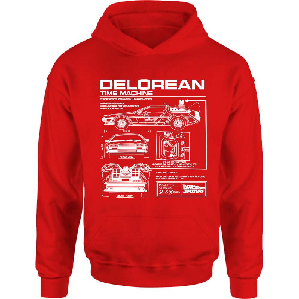 Felpa Bambino con Cappuccio delorean1