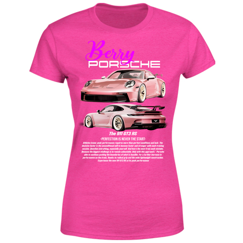 T-Shirt Donna porsche berry