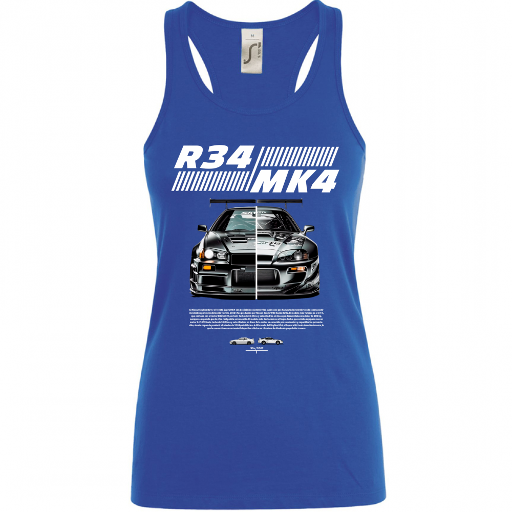 Canotta Donna r34-mk4 Supra white