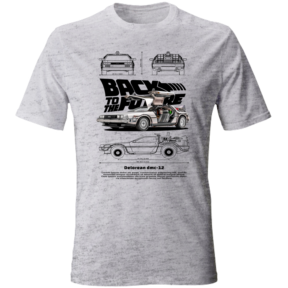 T-Shirt Unisex delorean black