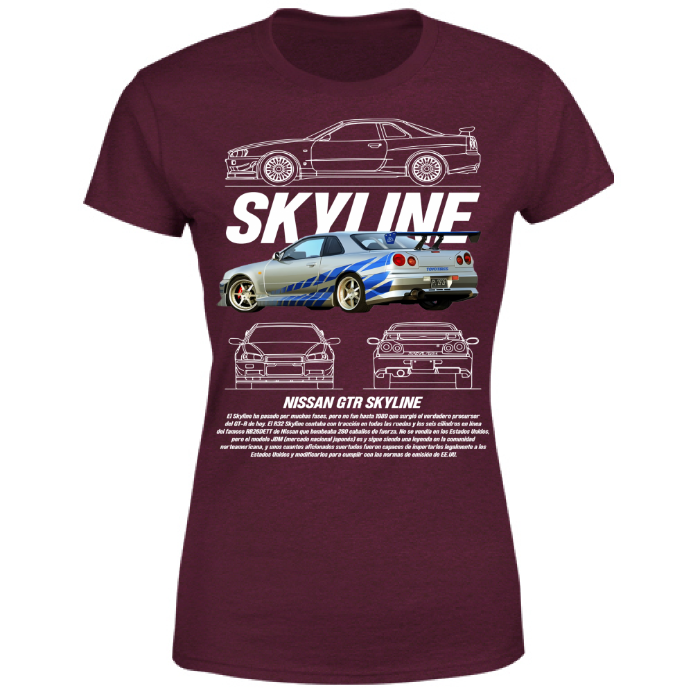 T-Shirt Donna skyline gtr
