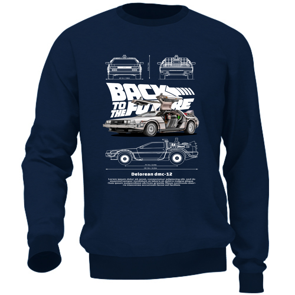 Felpa Unisex delorean2
