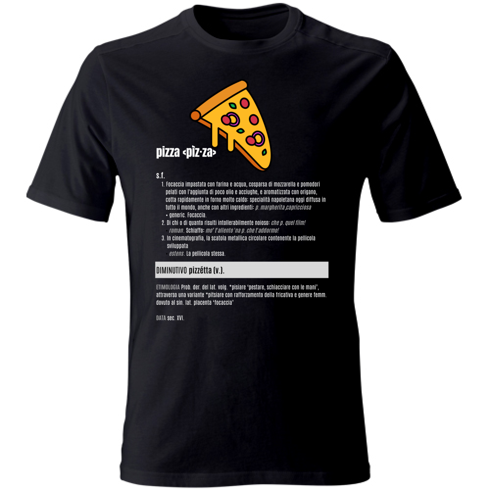 T-Shirt Unisex pizza white