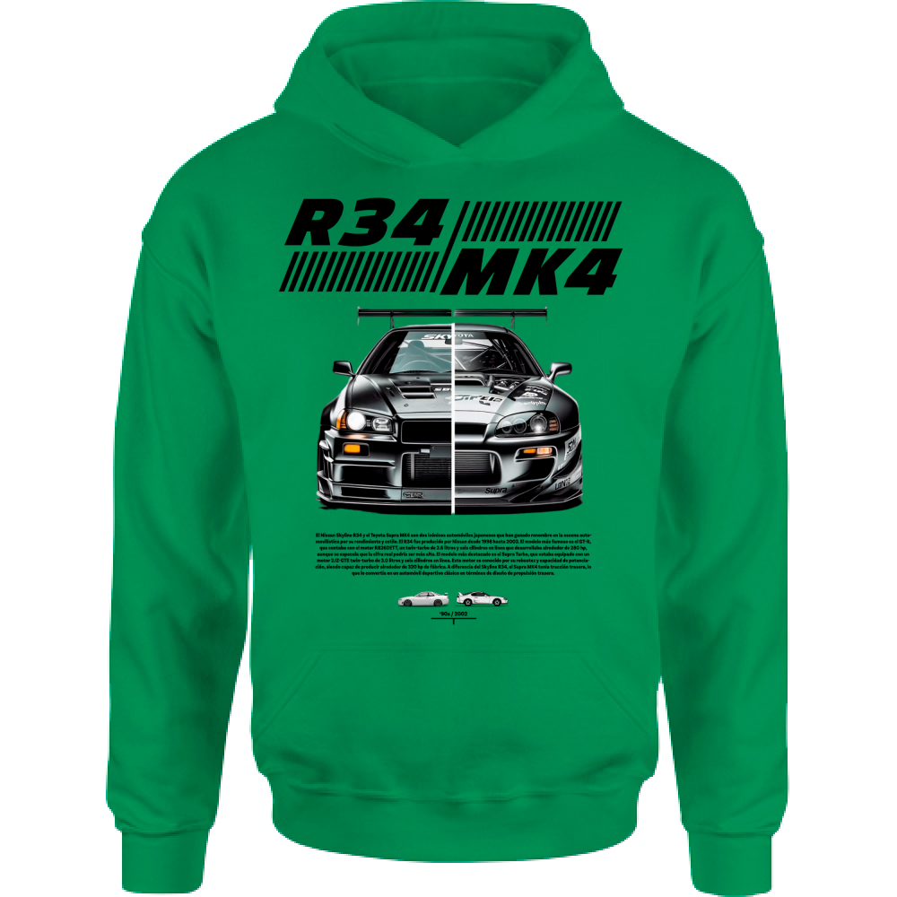 Felpa Bambino con Cappuccio r34-mk4 Supra