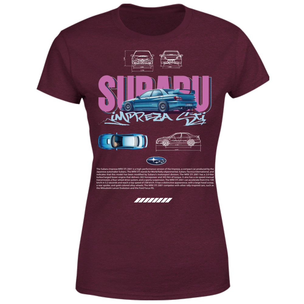T-Shirt Donna subaru impreza sti