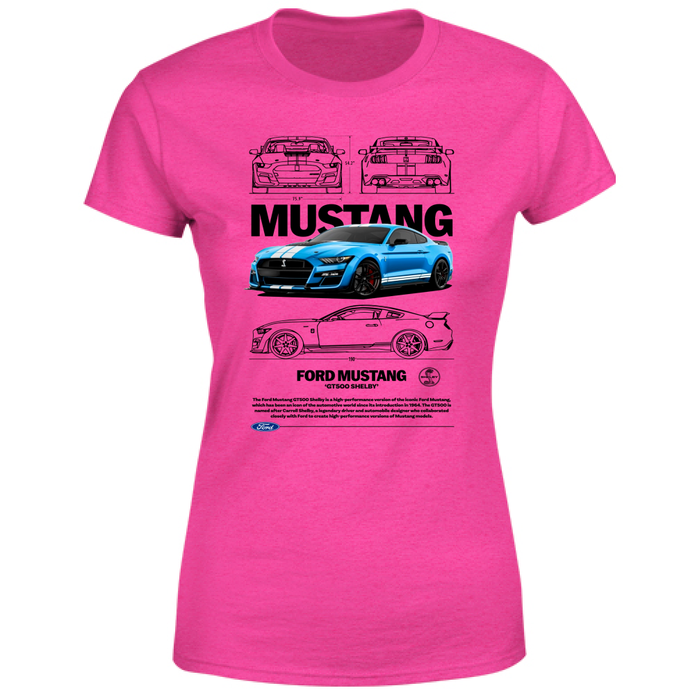 T-Shirt Donna mustang gt black