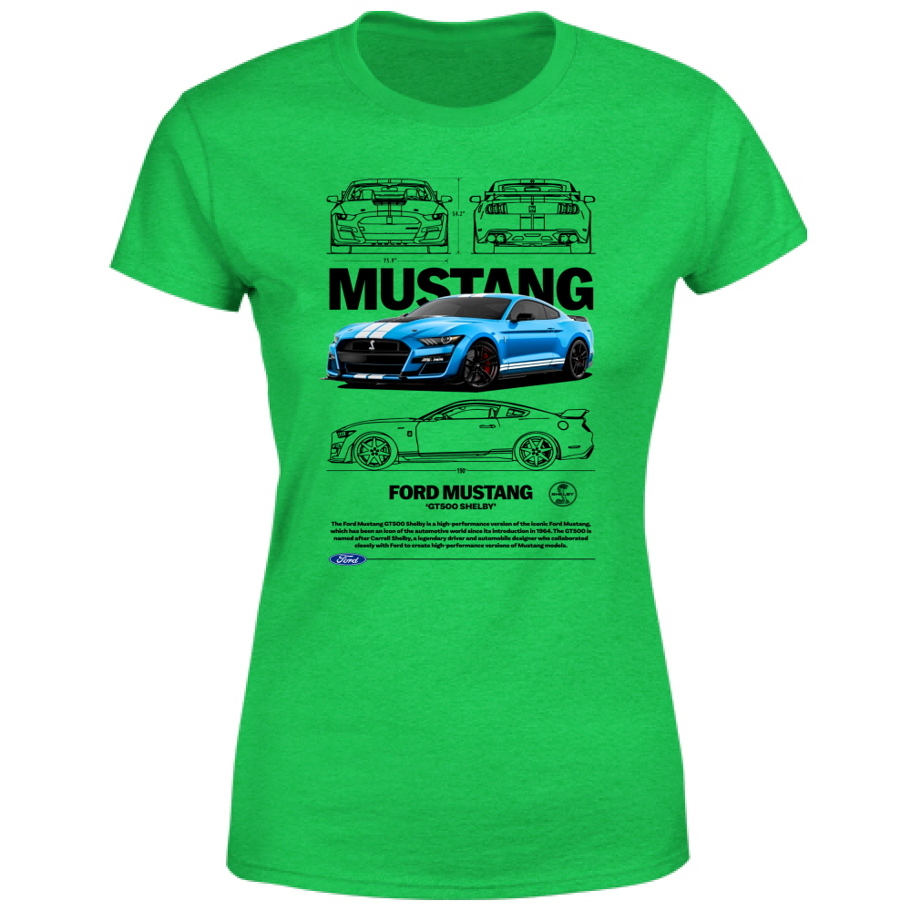 T-Shirt Donna mustang gt black