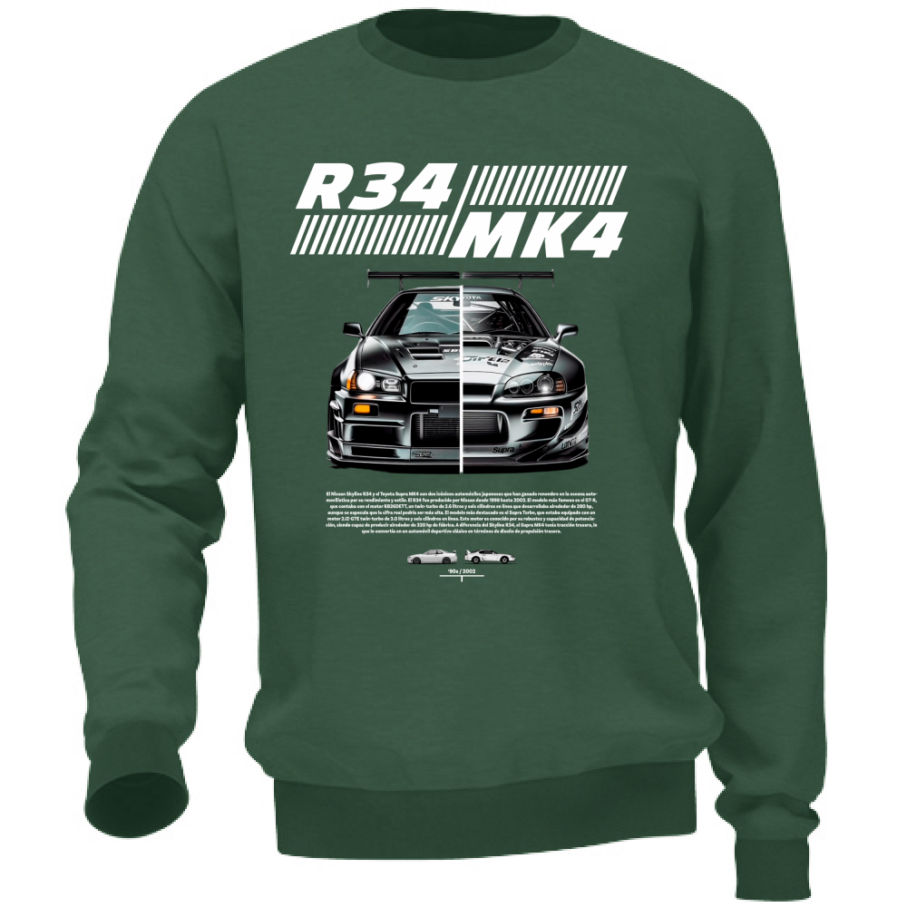 Felpa Unisex r34-mk4 Supra white