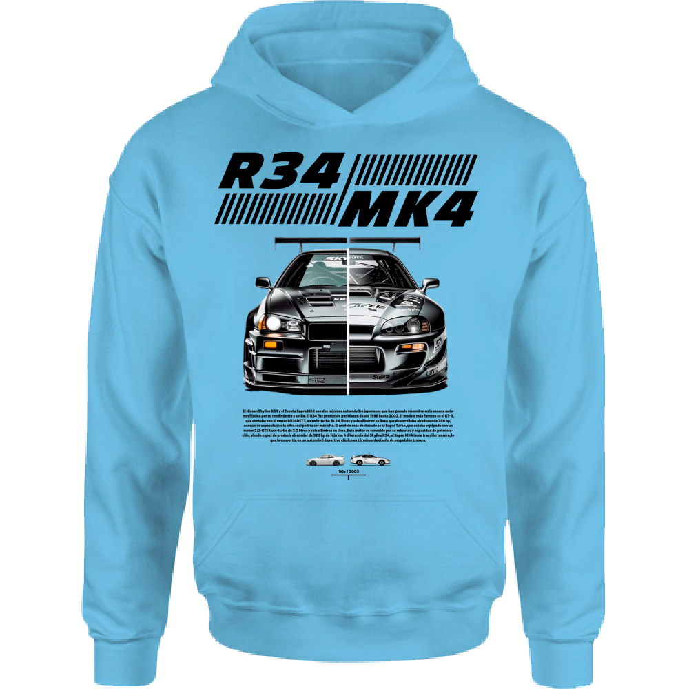 Felpa Bambino con Cappuccio r34-mk4 Supra
