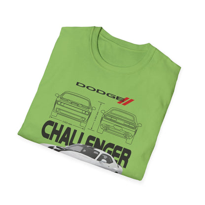 Dodge Challenger Graphic Tee, Car Enthusiast Shirt, Unisex Automotive T-Shirt, Gift for Motorheads, Casual Streetwear