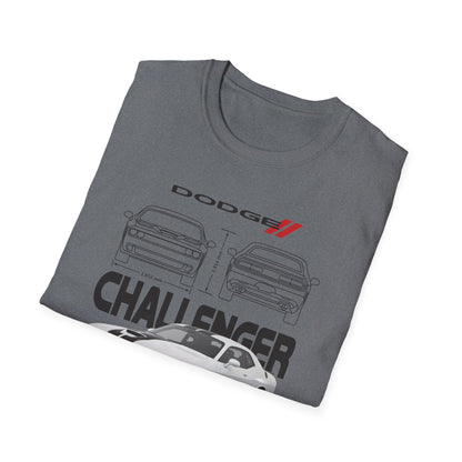 Dodge Challenger Graphic Tee, Car Enthusiast Shirt, Unisex Automotive T-Shirt, Gift for Motorheads, Casual Streetwear