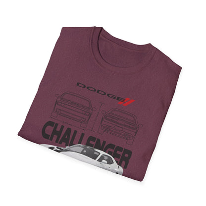Dodge Challenger Graphic Tee, Car Enthusiast Shirt, Unisex Automotive T-Shirt, Gift for Motorheads, Casual Streetwear
