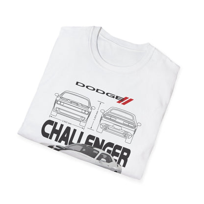 Dodge Challenger Graphic Tee, Car Enthusiast Shirt, Unisex Automotive T-Shirt, Gift for Motorheads, Casual Streetwear