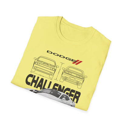 Dodge Challenger Graphic Tee, Car Enthusiast Shirt, Unisex Automotive T-Shirt, Gift for Motorheads, Casual Streetwear