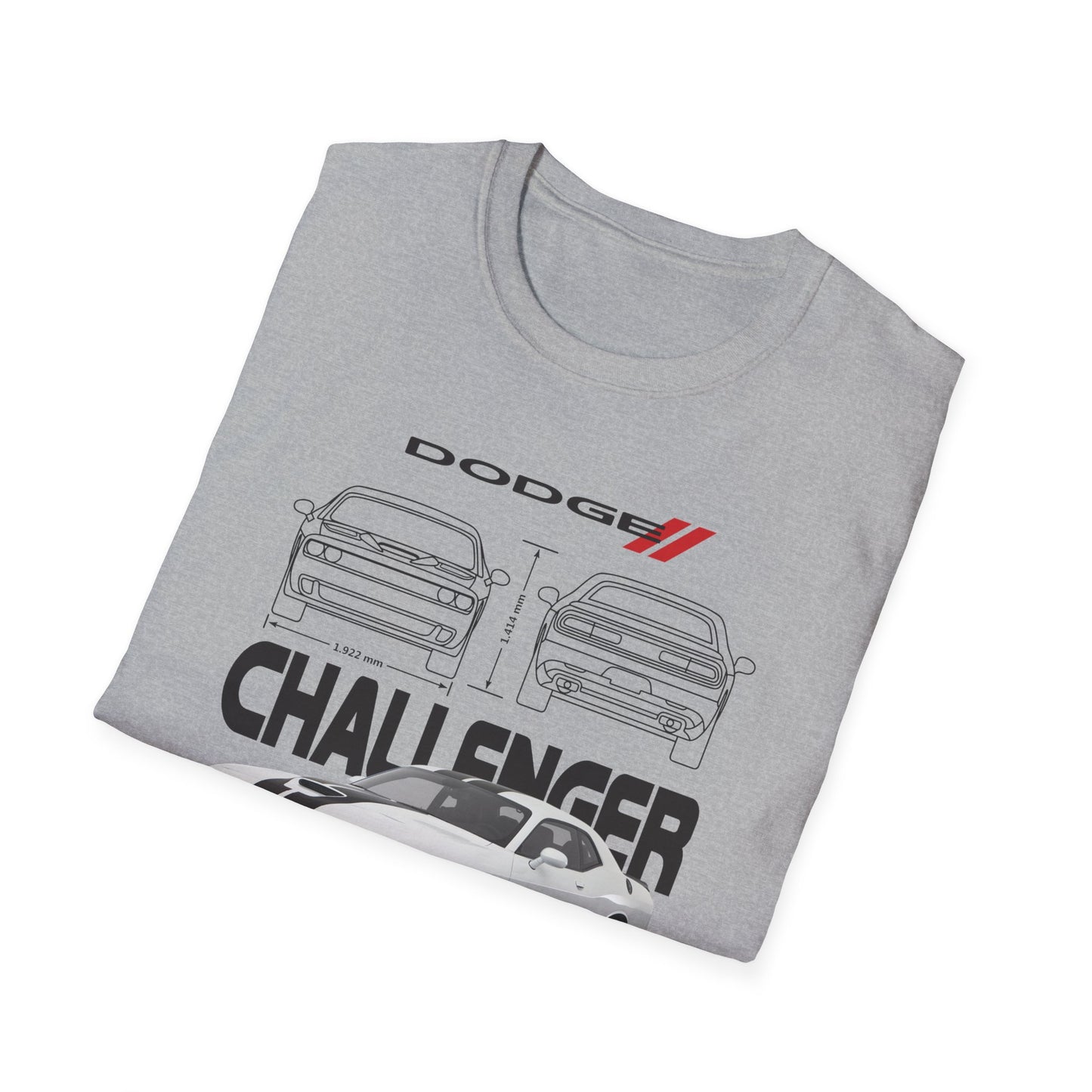 Dodge Challenger Graphic Tee, Car Enthusiast Shirt, Unisex Automotive T-Shirt, Gift for Motorheads, Casual Streetwear