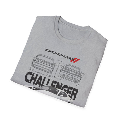 Dodge Challenger Graphic Tee, Car Enthusiast Shirt, Unisex Automotive T-Shirt, Gift for Motorheads, Casual Streetwear