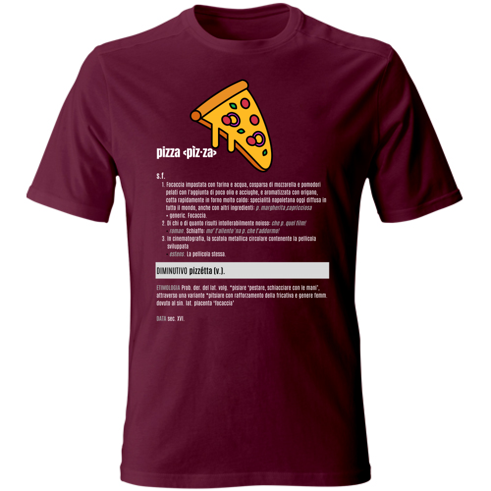 T-Shirt Unisex pizza white