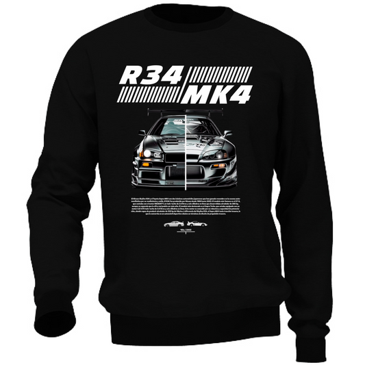 Felpa Unisex r34-mk4 Supra white