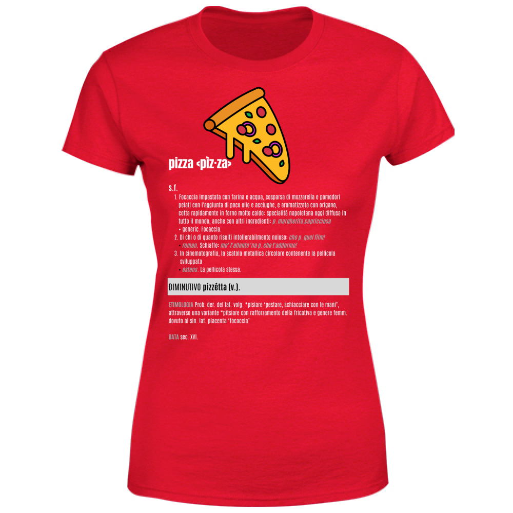 T-Shirt Donna pizza white