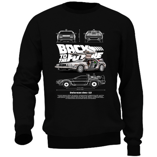 Felpa Unisex delorean2