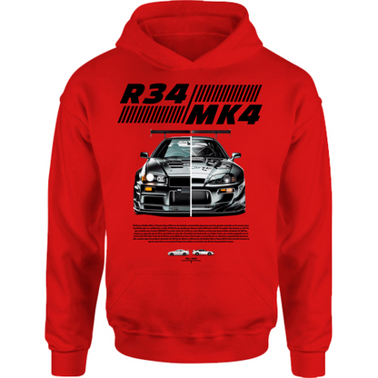 Felpa Bambino con Cappuccio r34-mk4 Supra