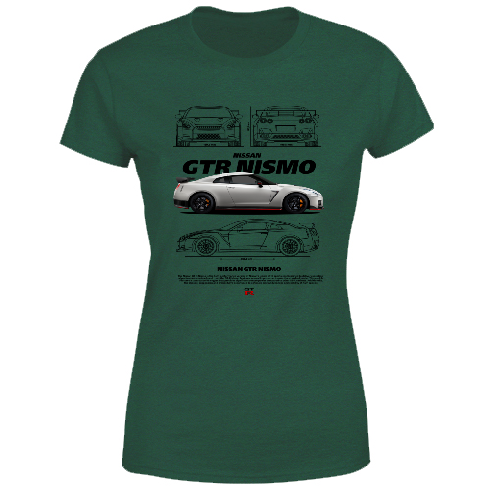 T-Shirt Donna nissan gtr nismo black
