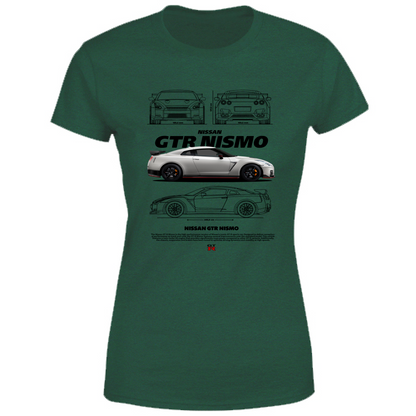 T-Shirt Donna nissan gtr nismo black
