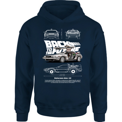 Felpa Bambino con Cappuccio delorean2