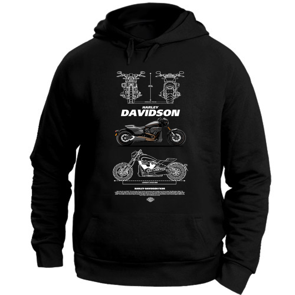 Felpa con Cappuccio Unisex Large harley davidson 1