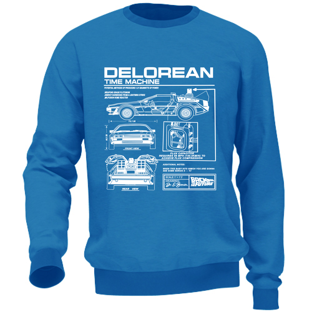 Felpa Unisex delorean1