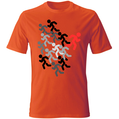 T-Shirt Unisex run black-red
