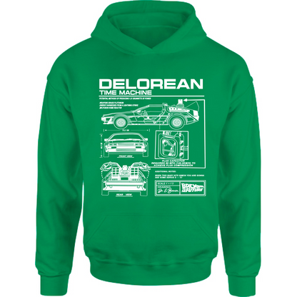 Felpa Bambino con Cappuccio delorean1