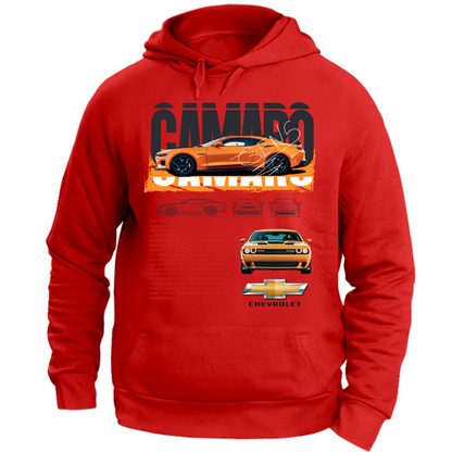 Felpa con Cappuccio Unisex Large camaro1