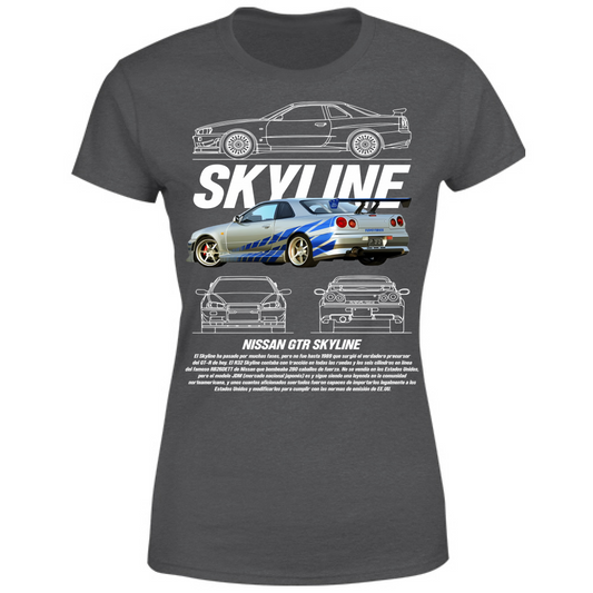 T-Shirt Donna skyline gtr