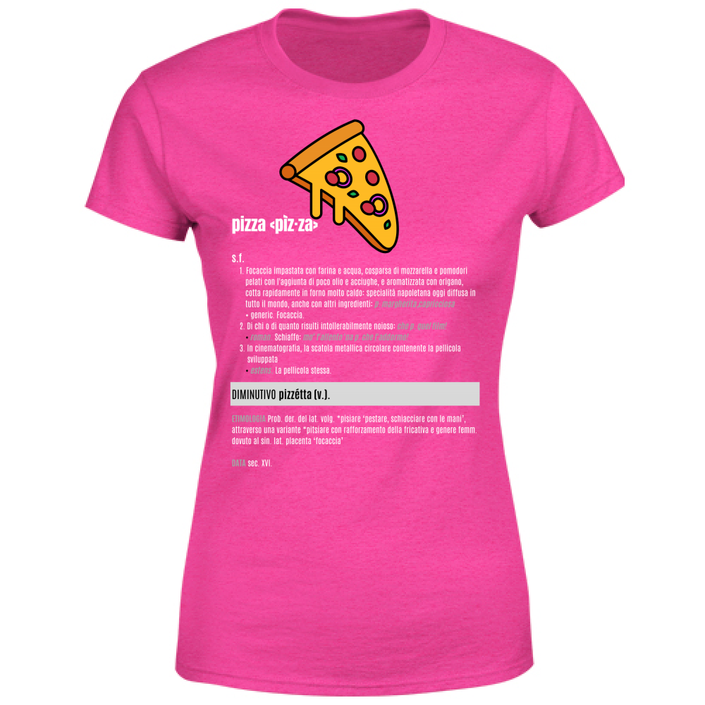 T-Shirt Donna pizza white