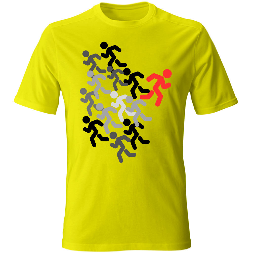 T-Shirt Unisex run black-red