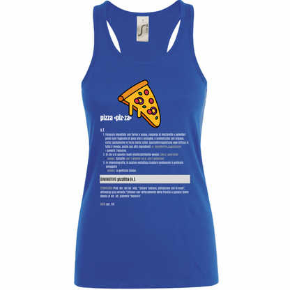 Canotta Donna pizza white