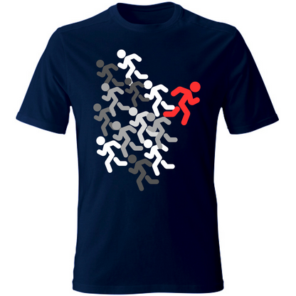 T-Shirt Unisex run white-red