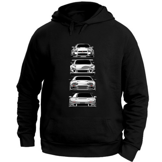 Felpa con Cappuccio Unisex Large japan car 1