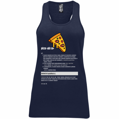 Canotta Donna pizza white