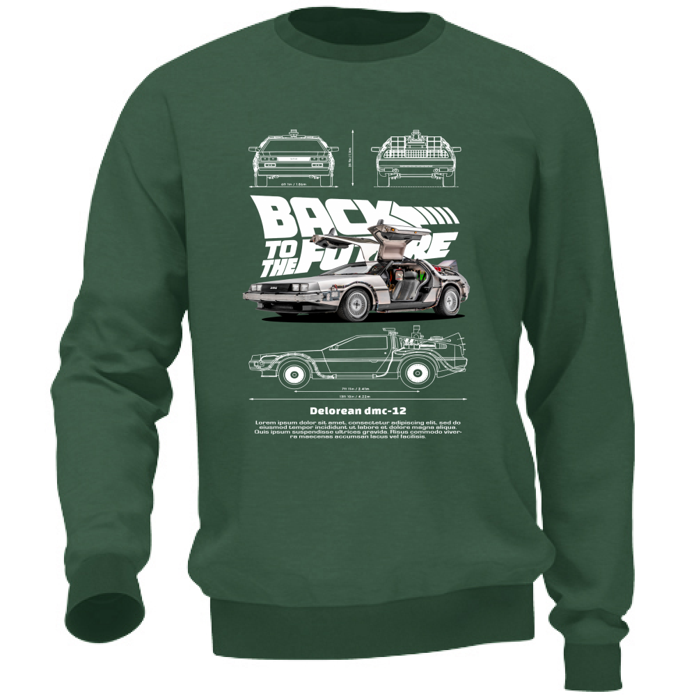 Felpa Unisex delorean2