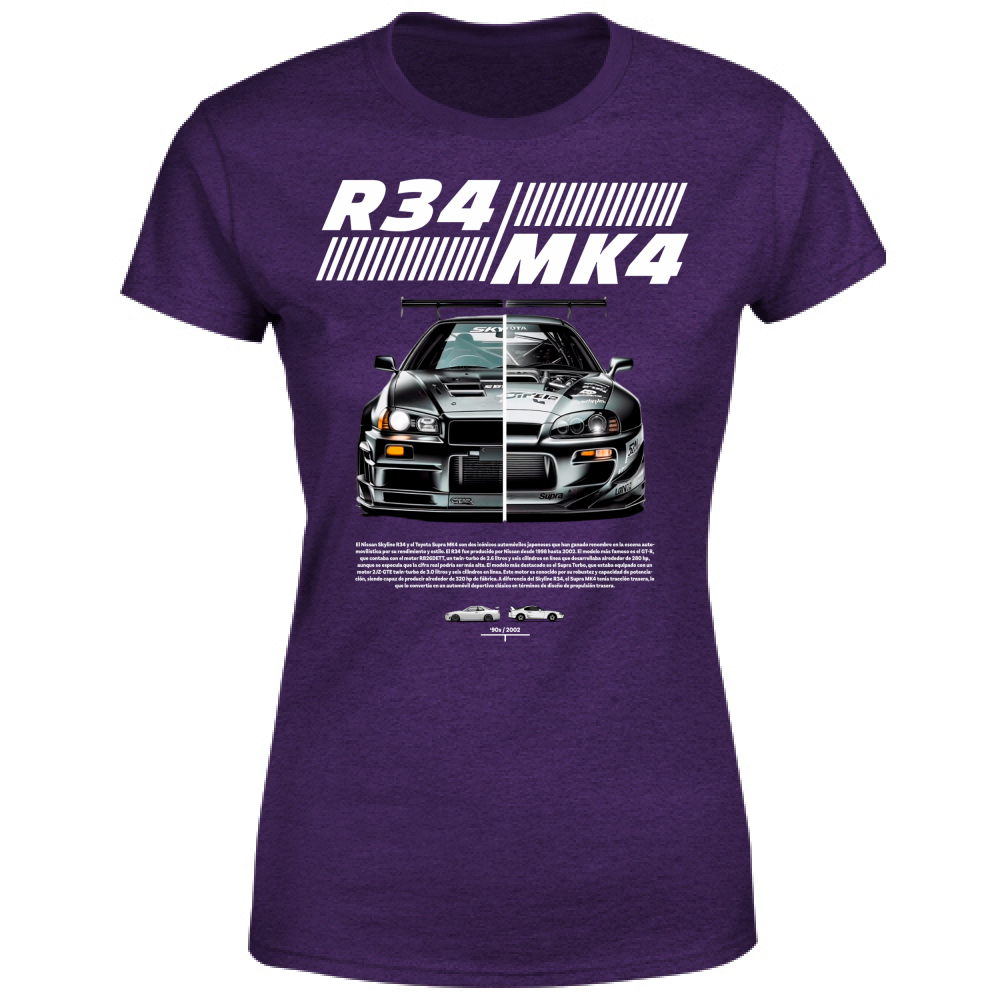 T-Shirt Donna r34-mk4 Supra white