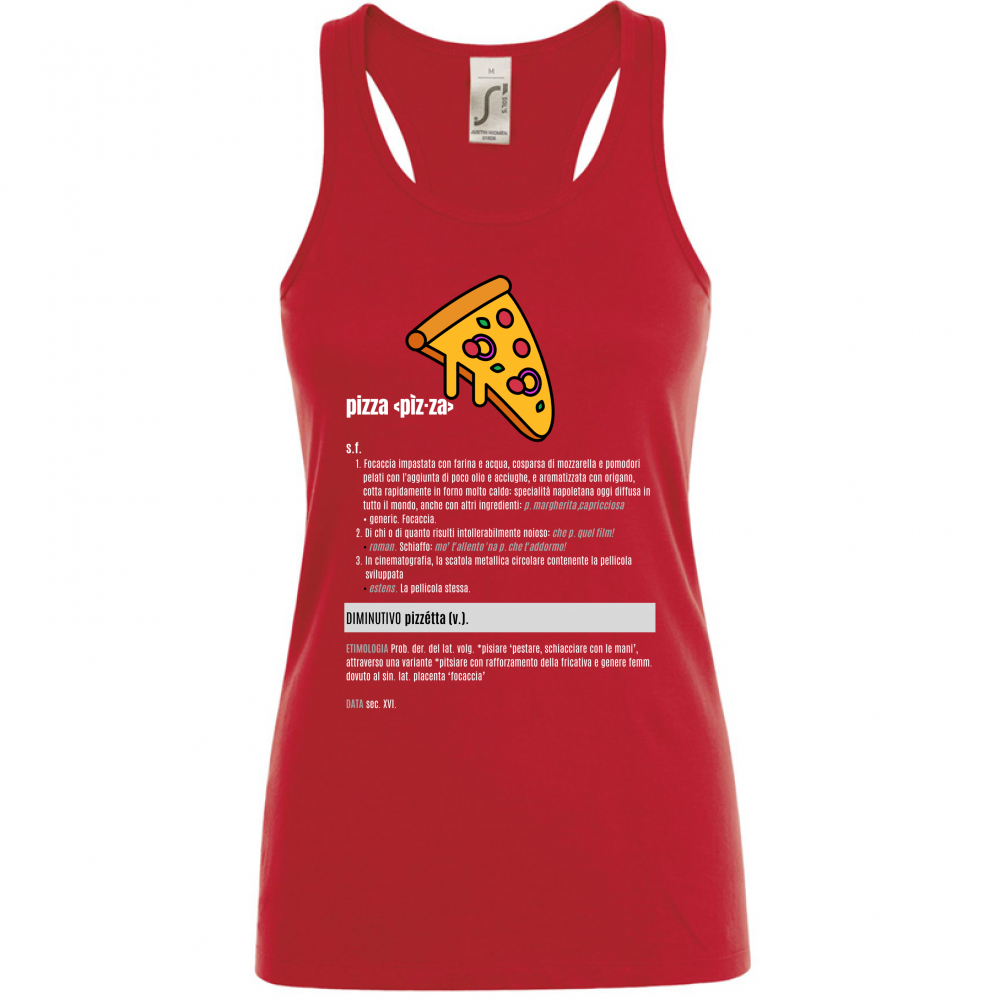 Canotta Donna pizza white