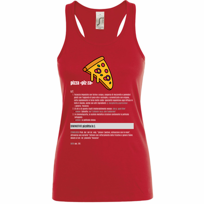 Canotta Donna pizza white