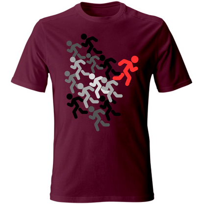 T-Shirt Unisex run black-red