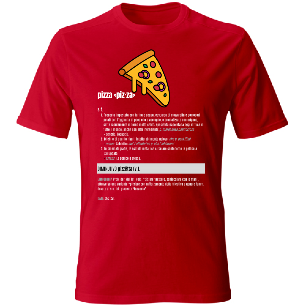 T-Shirt Unisex pizza white
