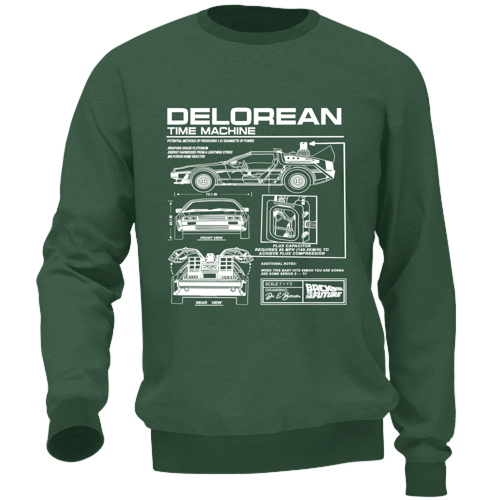 Felpa Unisex delorean1