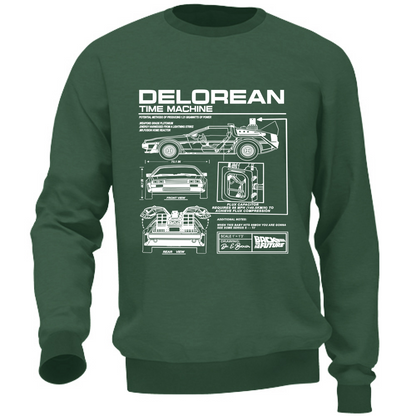 Felpa Unisex delorean1