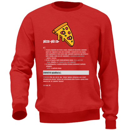 Felpa Unisex pizza white